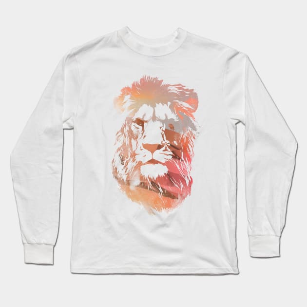 Desert lion Long Sleeve T-Shirt by astronaut